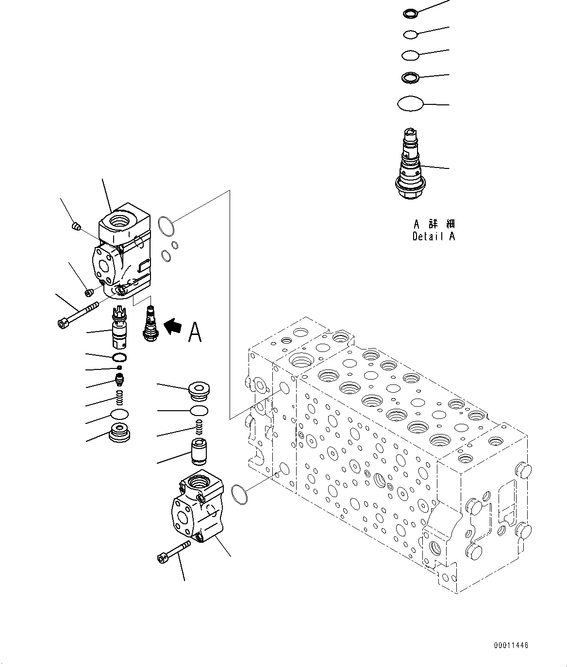 Excavators Komatsu / PC400LC-8 S/N 70001-UP(0000159c) / Control Valve, Inner Parts (19/20) (#70001-)(H004021 : H0120-001019)