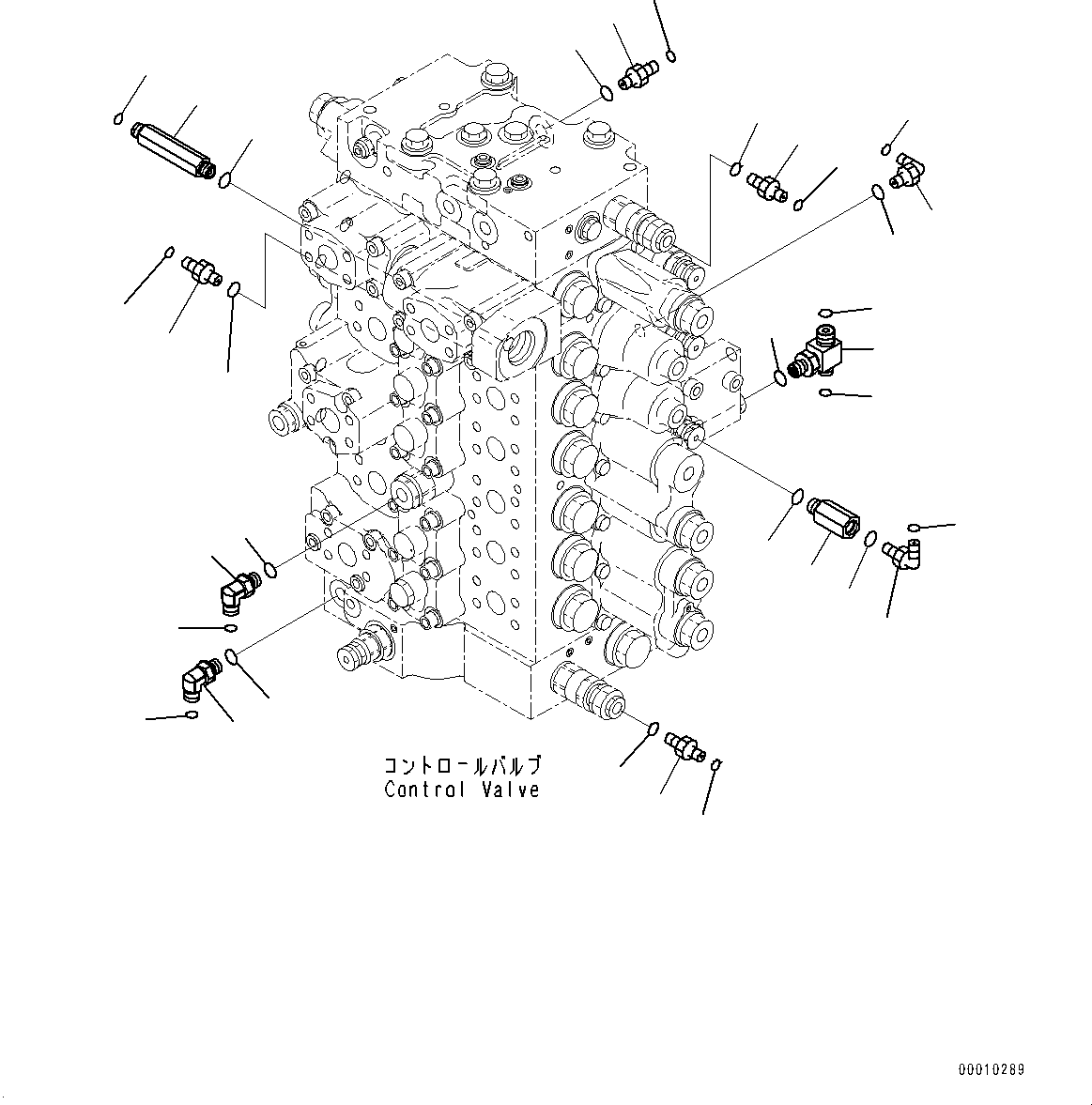 Excavators Komatsu / PC400LC-8 S/N 70001-UP(0000159c) / Control Valve, Control Valve Related Parts (2/2) (#70001-)(H004024 : H0120-001022)