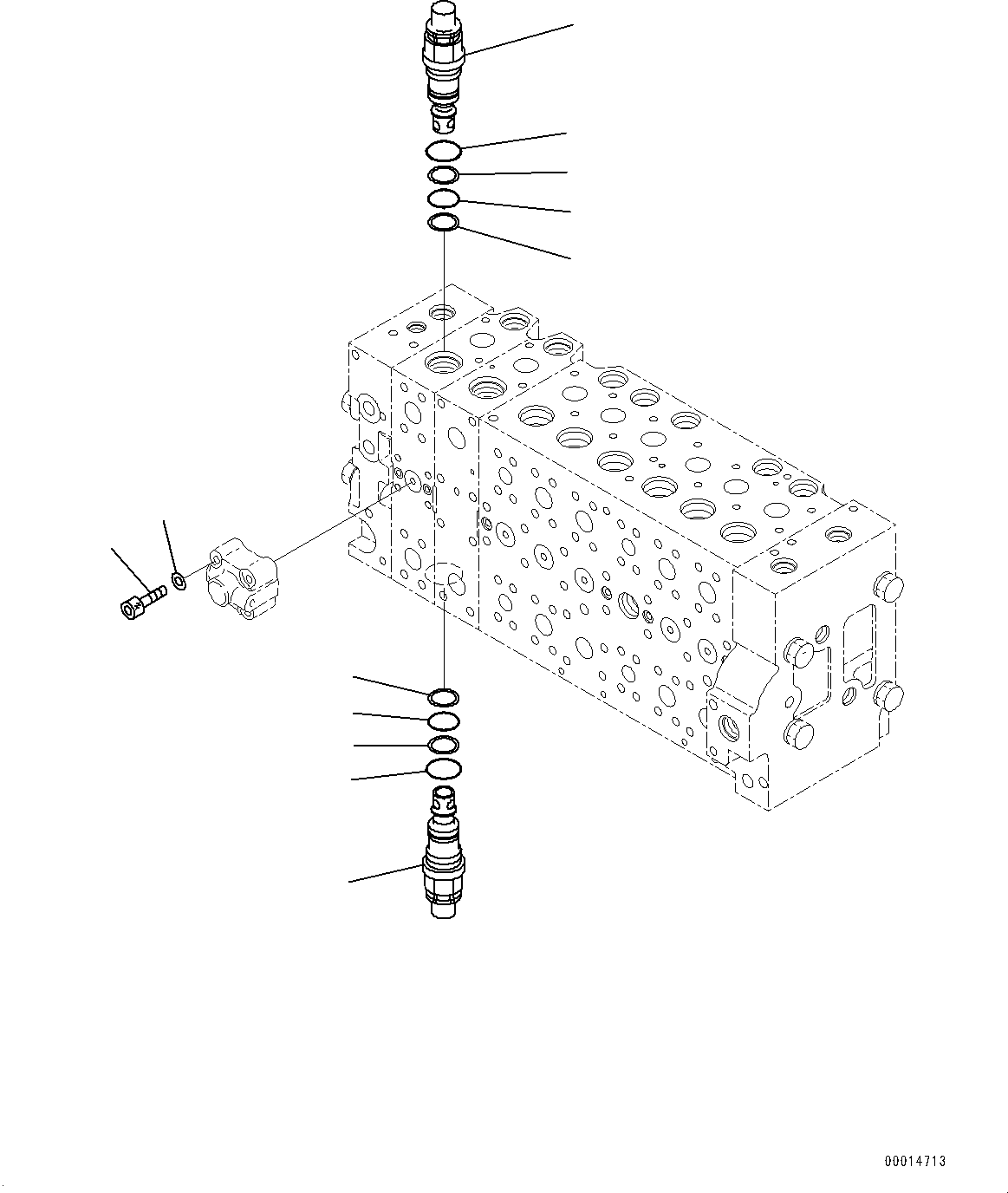 Excavators Komatsu / PC400LC-8 S/N 70001-UP(0000159c) / Control Valve, Inner Parts (23/24) (#70001-)(H007025 : H0120-006023)