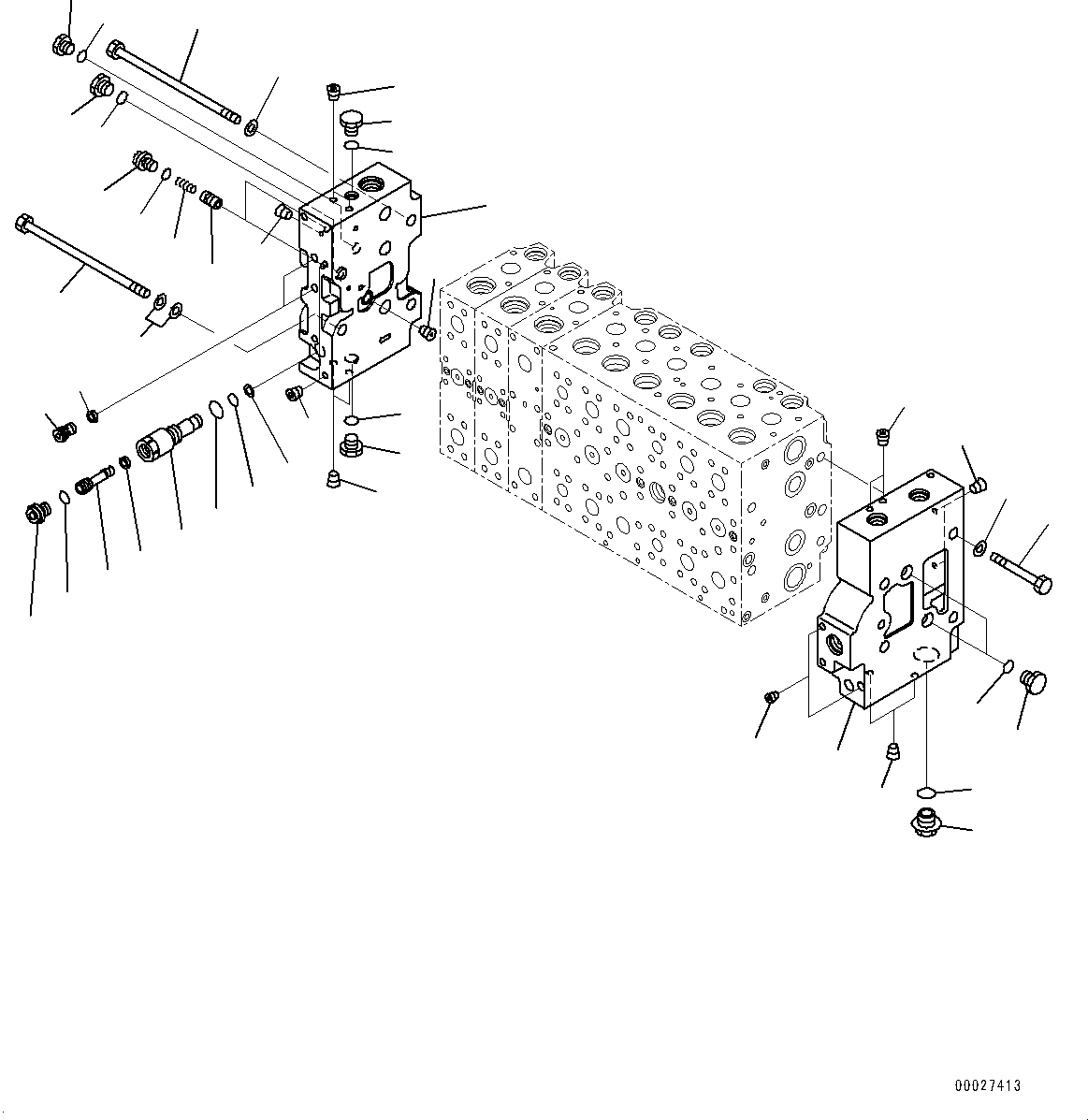 Excavators Komatsu / PC400LC-8 S/N 70001-UP(0000159c) / Control Valve, Inner Parts (7/25) (#70001-70986)(H006007 : H0120-007007)