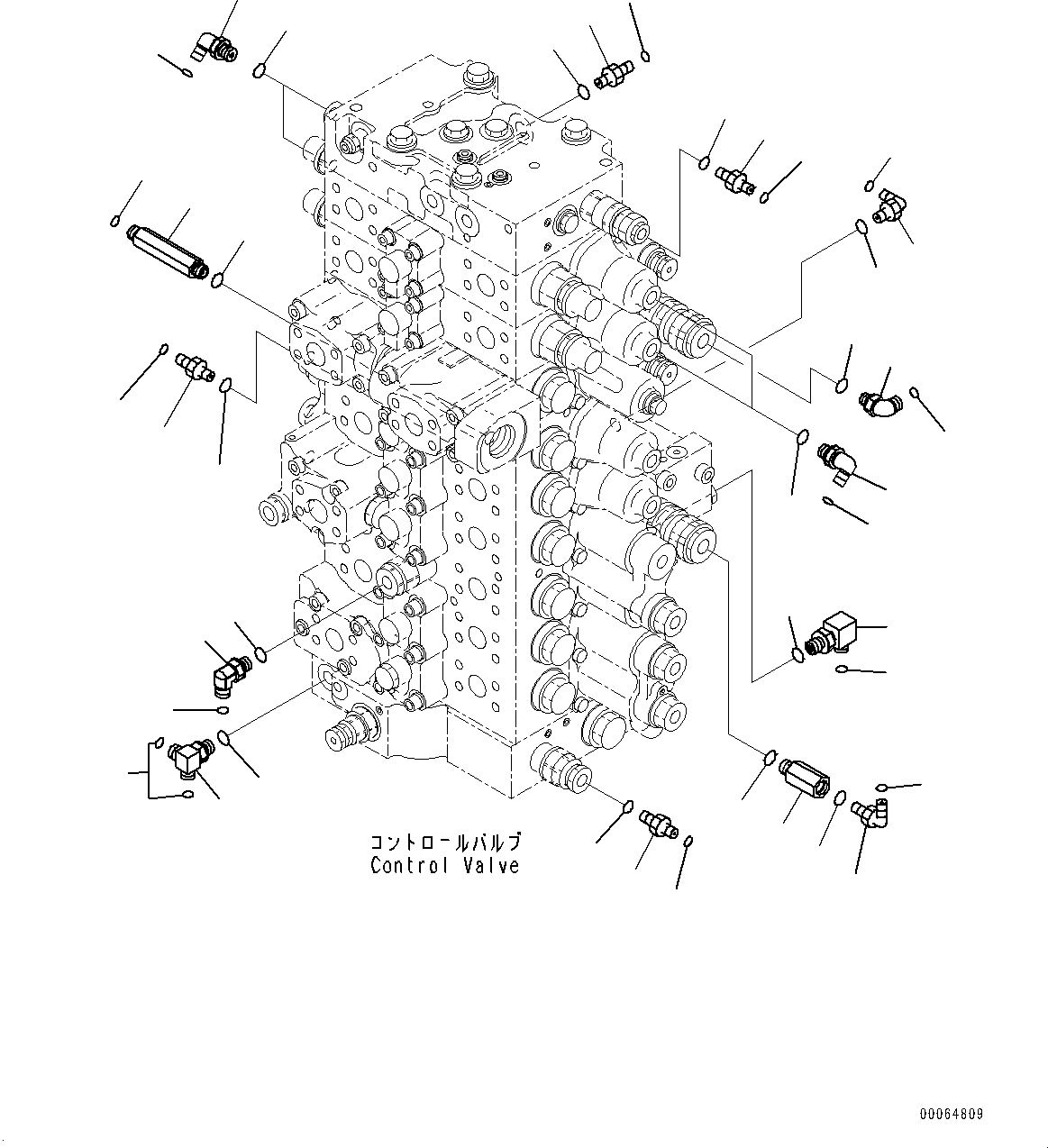 Excavators Komatsu / PC400LC-8 S/N 70001-UP(0000159c) / Control Valve, Control Valve Related Parts (2/2) (#70001-)(H006029 : H0120-007027)