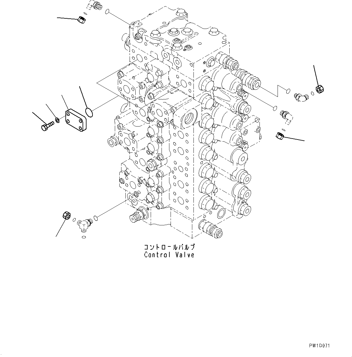 Excavators Komatsu / PC400LC-8 S/N 70001-UP(0000159c) / Control Valve, (4/4) (#70001-)(H007030 : H0120-006028)