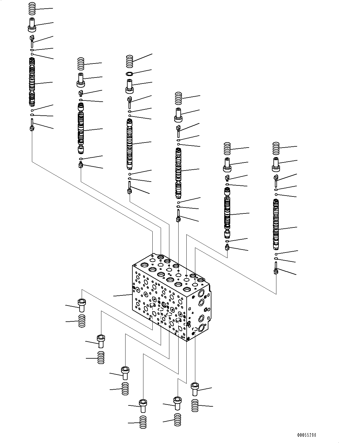 Excavators Komatsu / PC400LC-8 S/N 70001-UP(0000159c) / Control Valve, Inner Parts (1/23) (#70001-70335)(H009001 : H0120-002001)