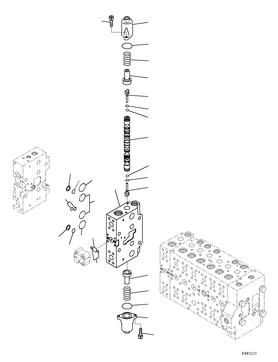 Excavators Komatsu / PC400LC-8 S/N 70001-UP(0000159c) / Control Valve, Inner Parts (23/23) (#70001-)(H009026 : H0120-002023)