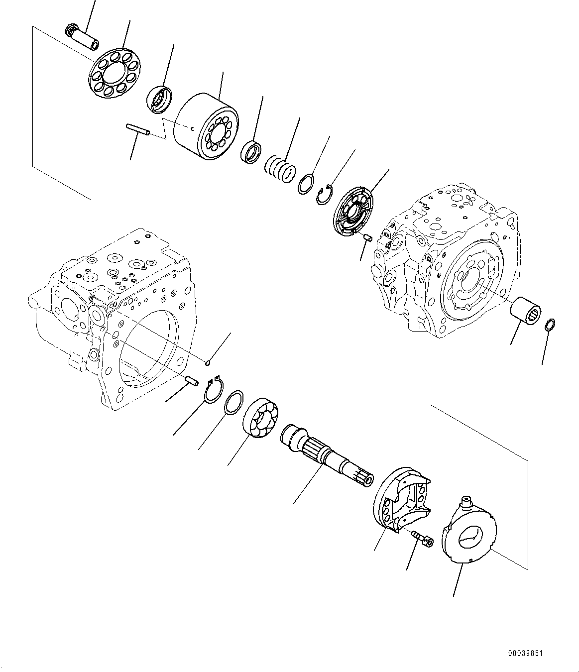 Excavators Komatsu / PC400LC-8 S/N 70001-UP(0000159c) / Piston Pump, Inner Parts (7/11) (#70003-70198)(H013007 : H0210-003007)