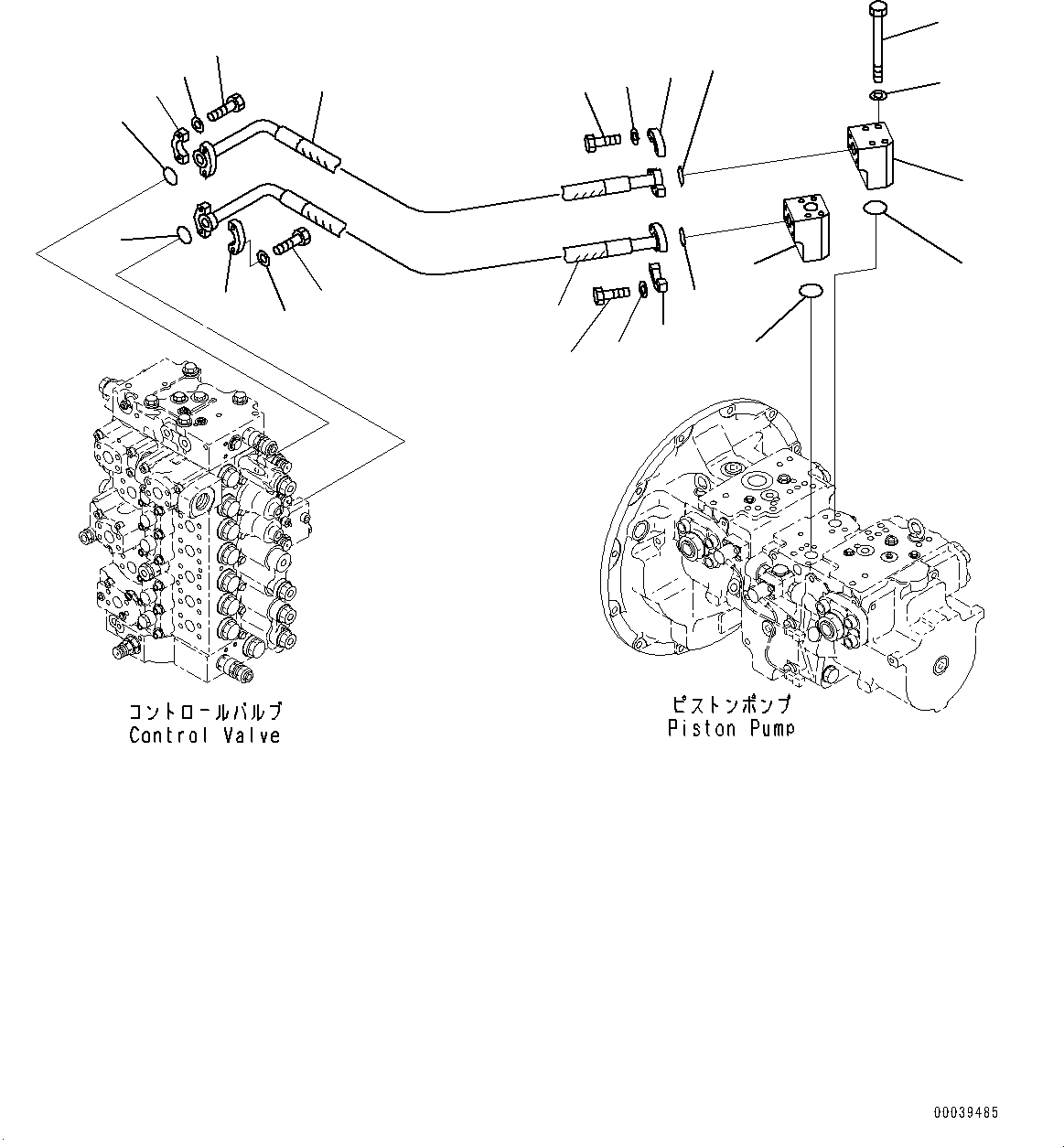Excavators Komatsu / PC400LC-8 S/N 70001-UP(0000159c) / Delivery Piping (#70001-)(H017001 : H0312-001001)