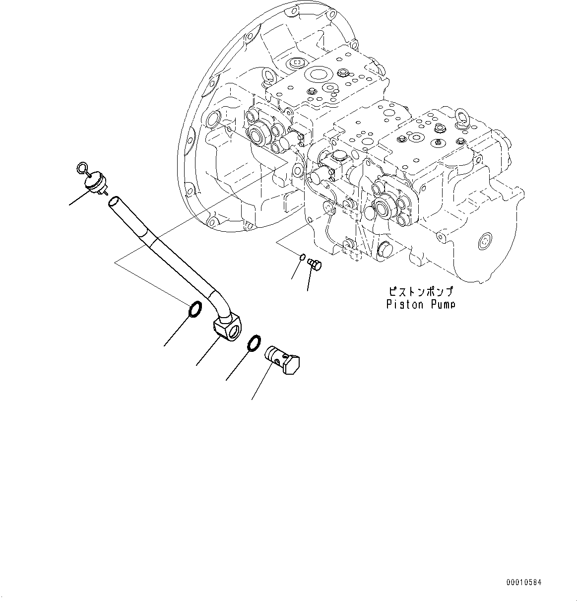 Excavators Komatsu / PC400LC-8 S/N 70001-UP(0000159c) / Oil Cooler Piping (#70001-)(H019001 : H0320-001001)
