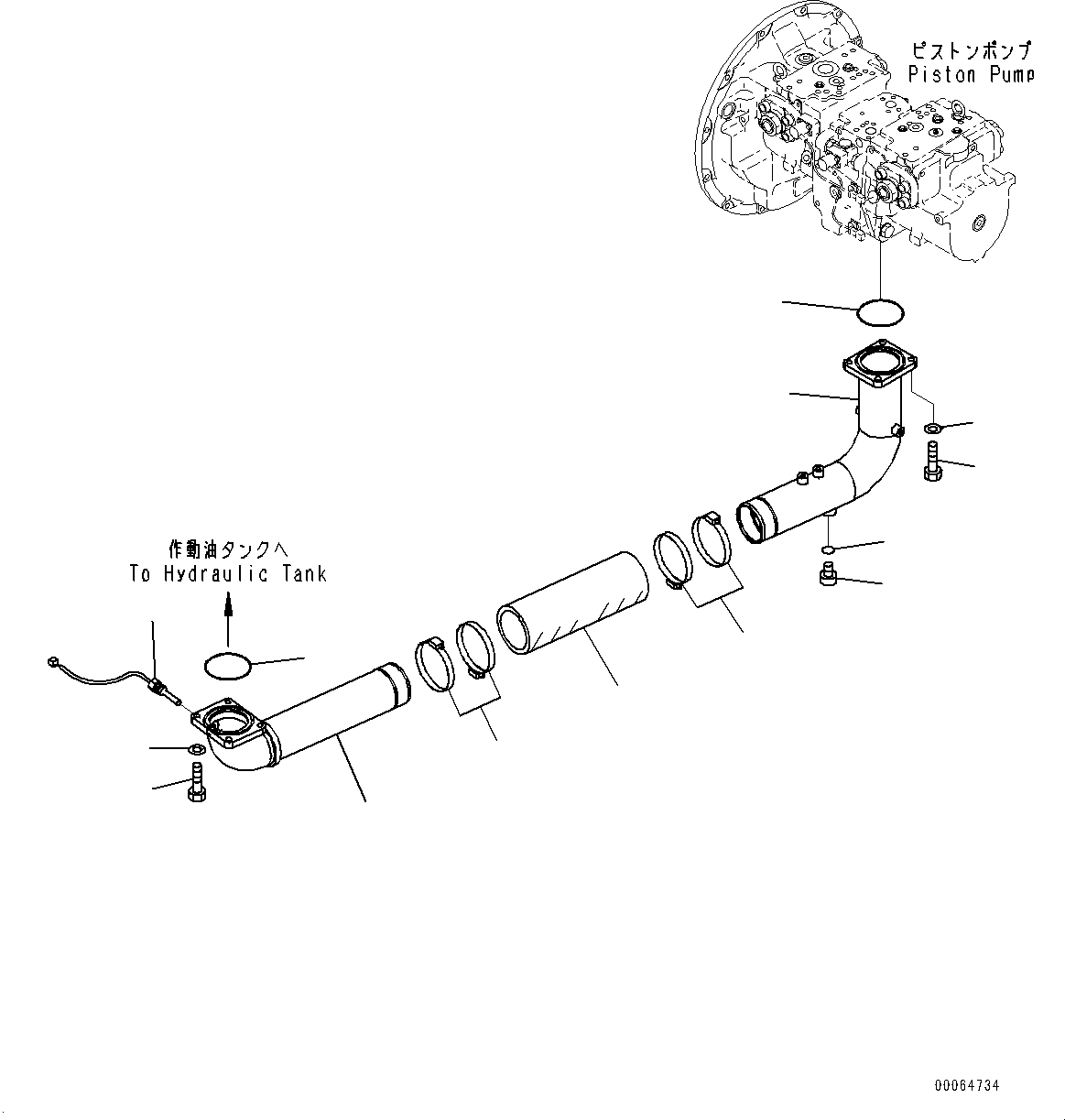Excavators Komatsu / PC400LC-8 S/N 70001-UP(0000159c) / Return Piping (#70001-)(H021001 : H0330-002001)