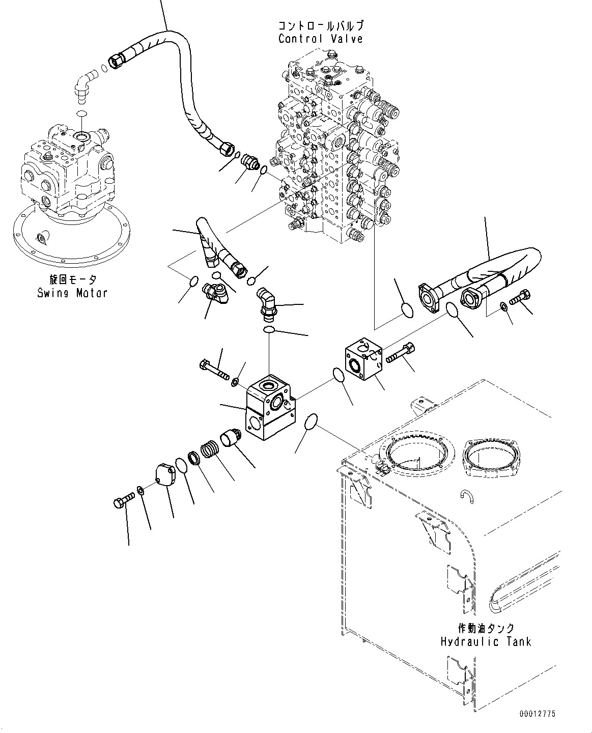 Excavators Komatsu / PC400LC-8 S/N 70001-UP(0000159c) / Arm and Bucket Piping (#70001-)(H026001 : H1220-001001)
