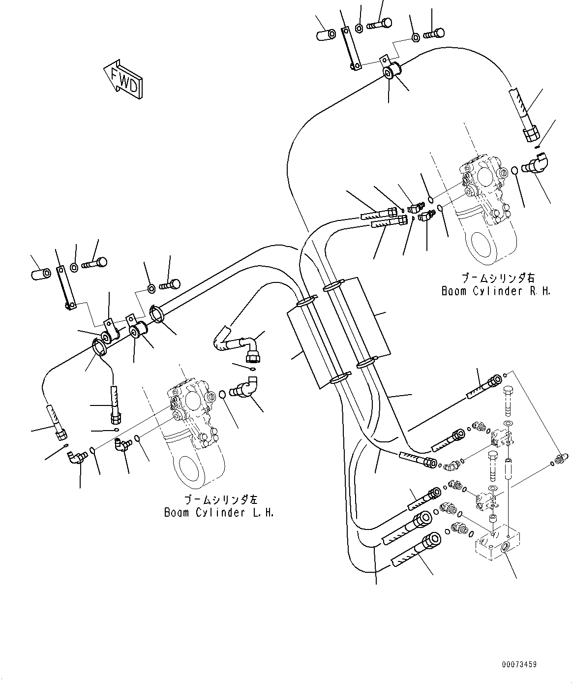 Excavators Komatsu / PC400LC-8 S/N 70001-UP(0000159c) / Quick Coupler Piping (#70001-)(H036001 : H1271-002001)