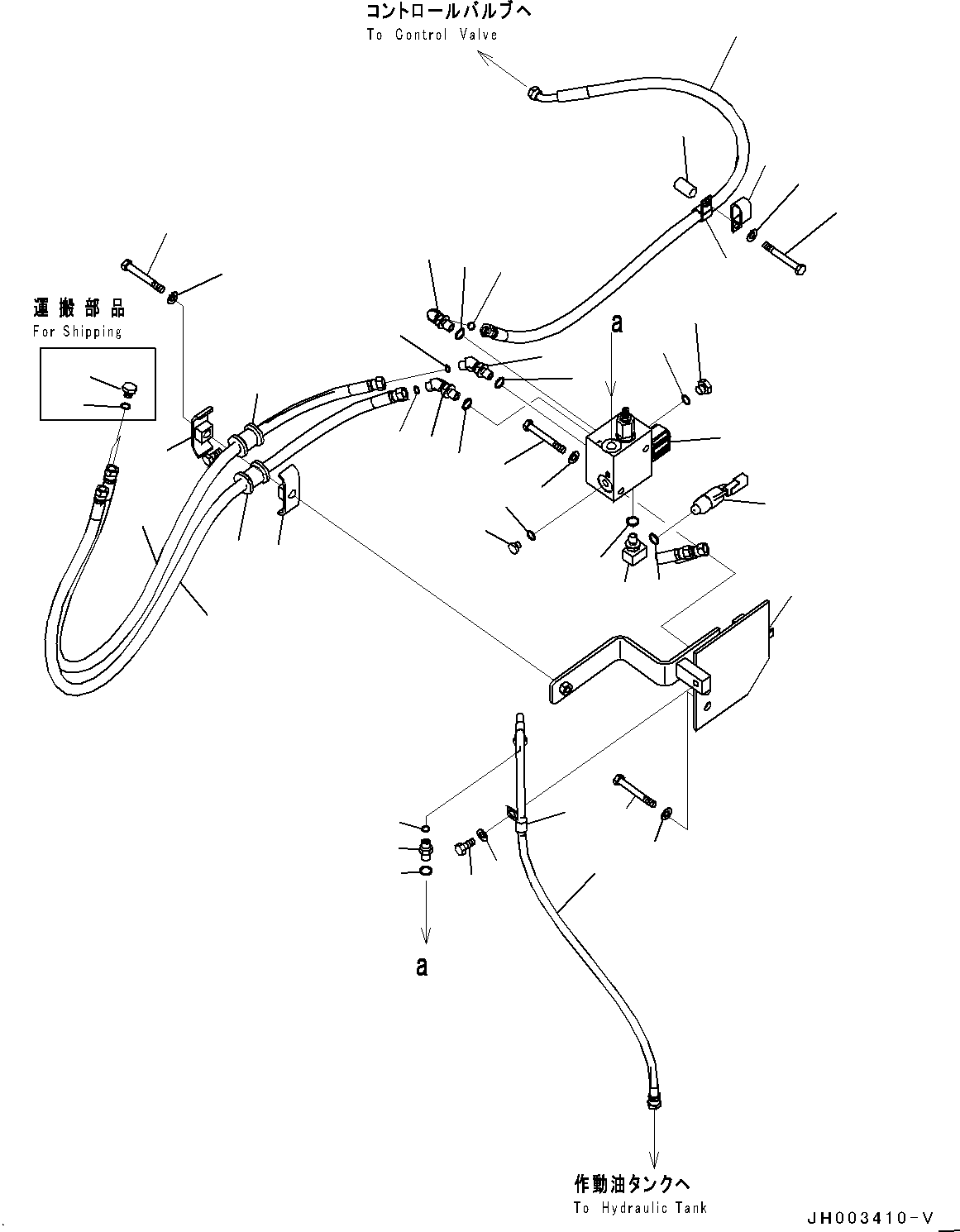 Excavators Komatsu / PC400LC-8 S/N 70001-UP(0000159c) / LS Piping (#70001-)(H042001 : H1810-002001)