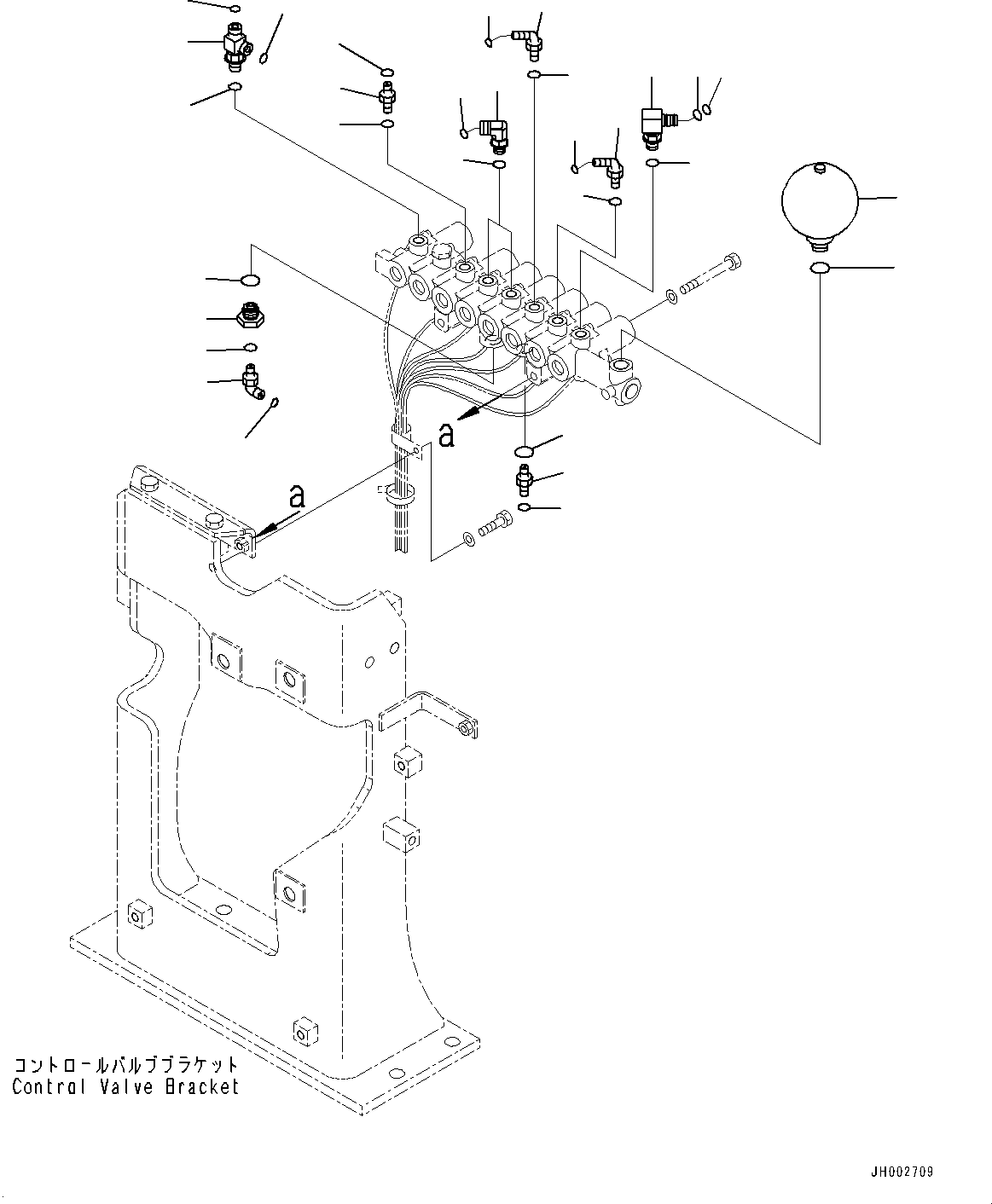 Excavators Komatsu / PC400LC-8 S/N 70001-UP(0000159c) / Solenoid Valve Piping (#70001-)(H043002 : H1831-001002)