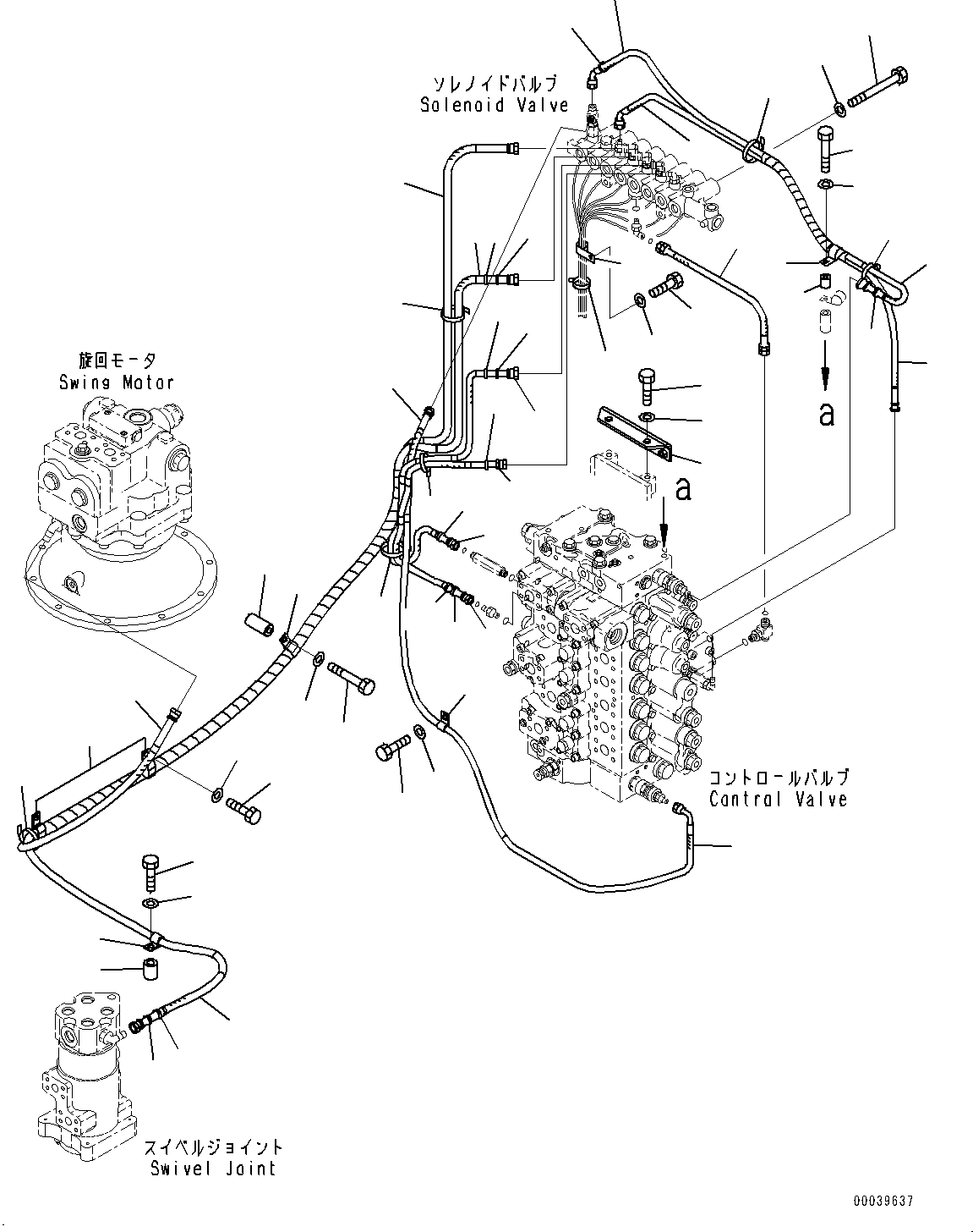 Excavators Komatsu / PC400LC-8 S/N 70001-UP(0000159c) / Solenoid Valve Piping, Bracket (#70001-)(H043003 : H1831-001003)