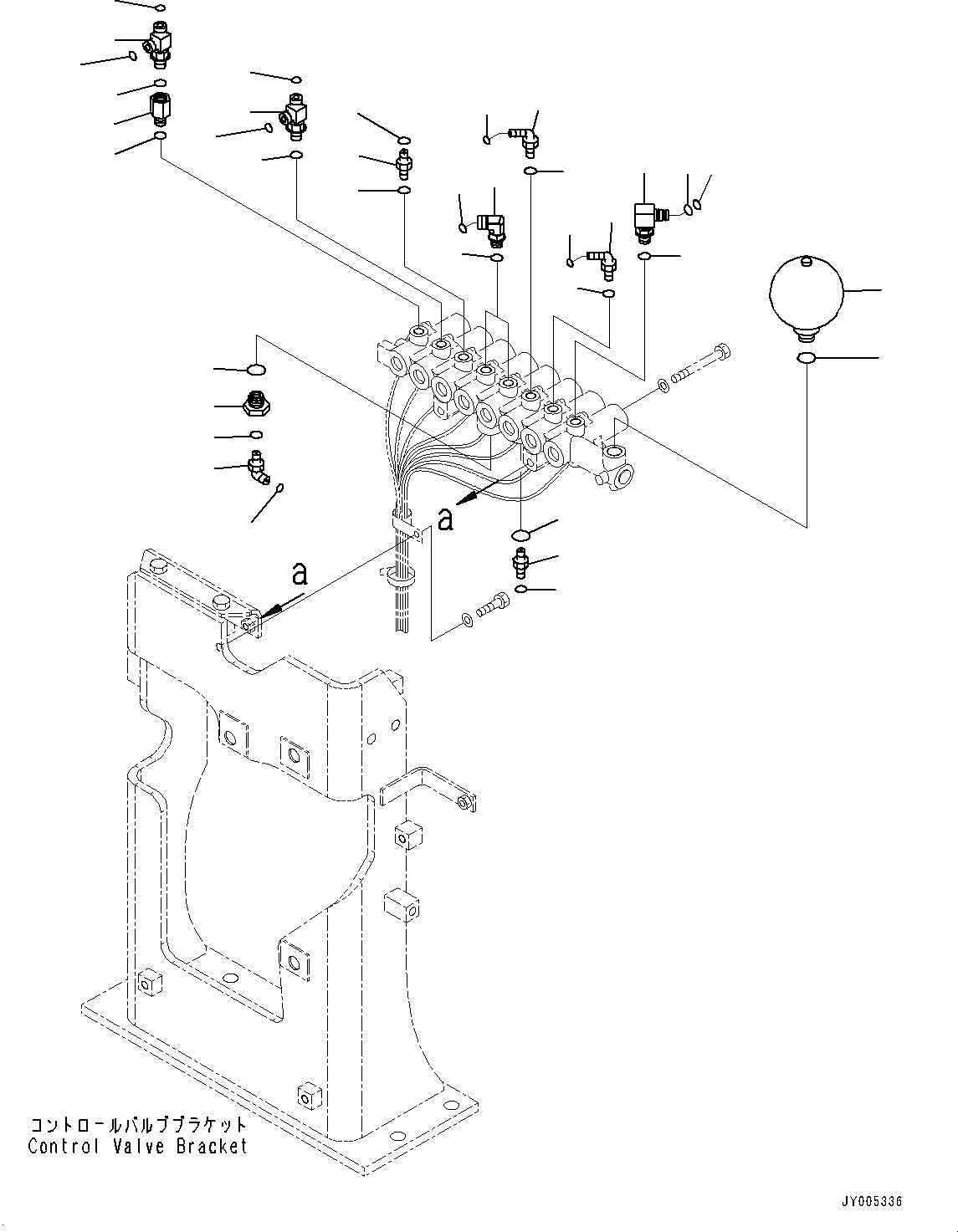 Excavators Komatsu / PC400LC-8 S/N 70001-UP(0000159c) / Solenoid Valve Piping (#70001-)(H045002 : H1831-006002)