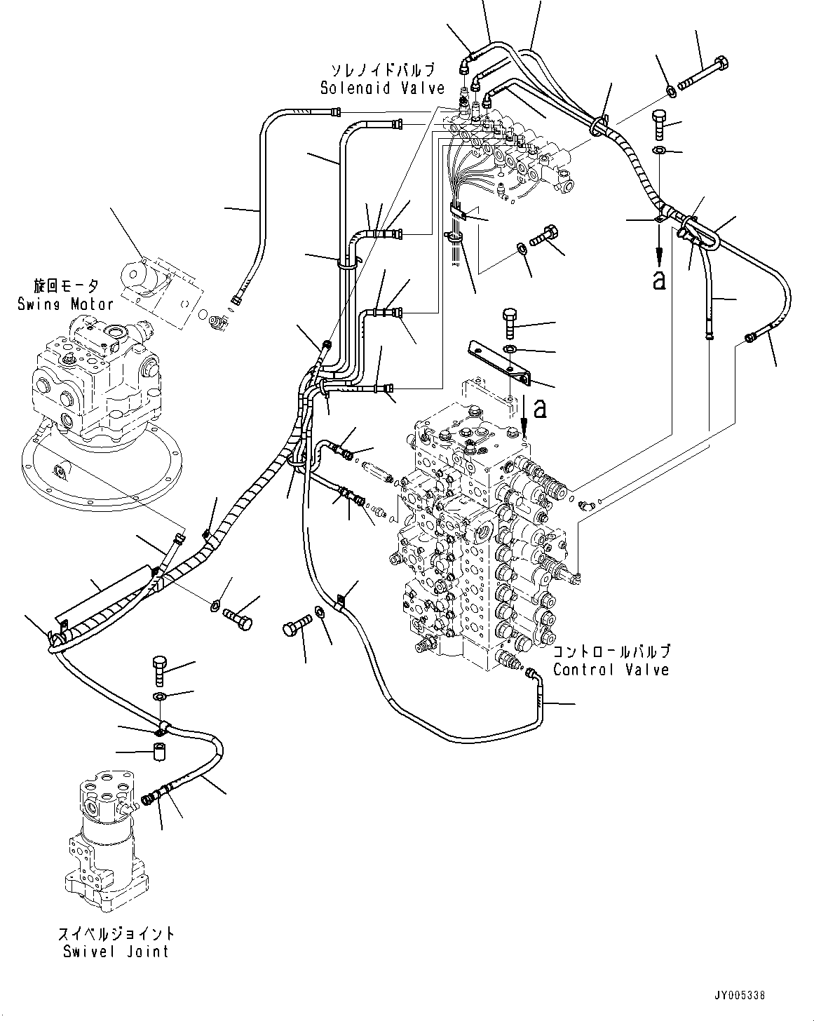 Excavators Komatsu / PC400LC-8 S/N 70001-UP(0000159c) / Solenoid Valve Piping, Bracket (#70001-)(H044003 : H1831-002003)