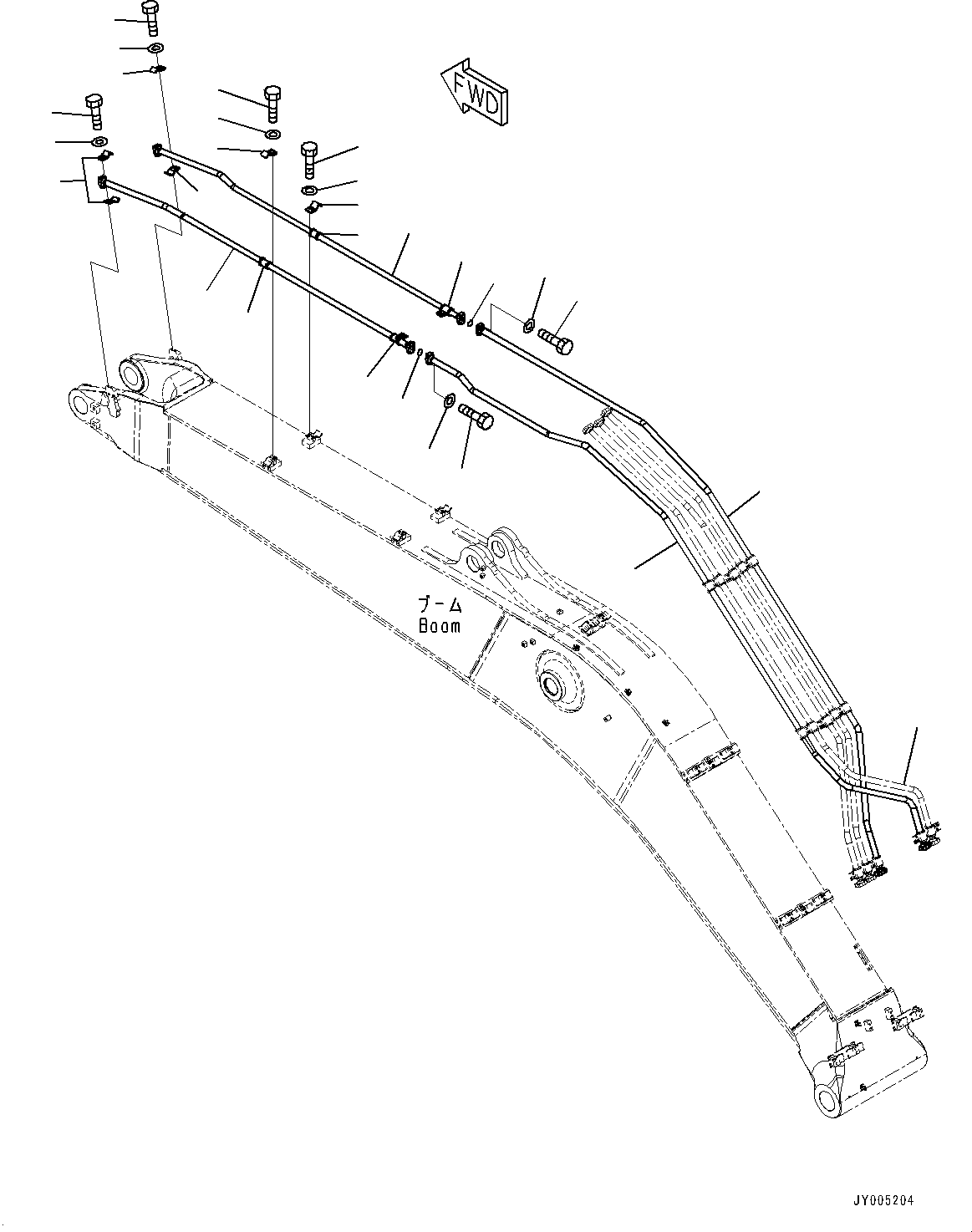 Excavators Komatsu / PC400LC-8 S/N 70001-UP(0000159c) / Boom, Bucket Cylinder Piping (#70001-)(T010003 : T1110-011003)