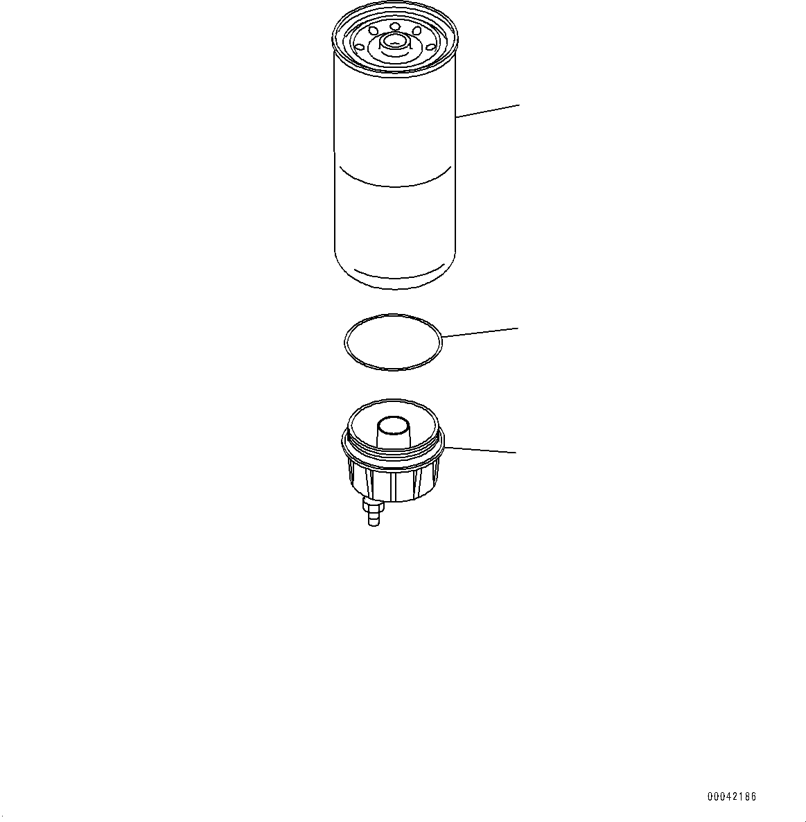 Engines Komatsu / SAA6D125E-5F S/N 562304-UP (For PC400-8/PC400LC-8/PC450-8/PC450LC-8/PC550LC-8)(0000161c) / Fuel Prefilter, Service Only (#560004-)(D001001 : A4159-001001)