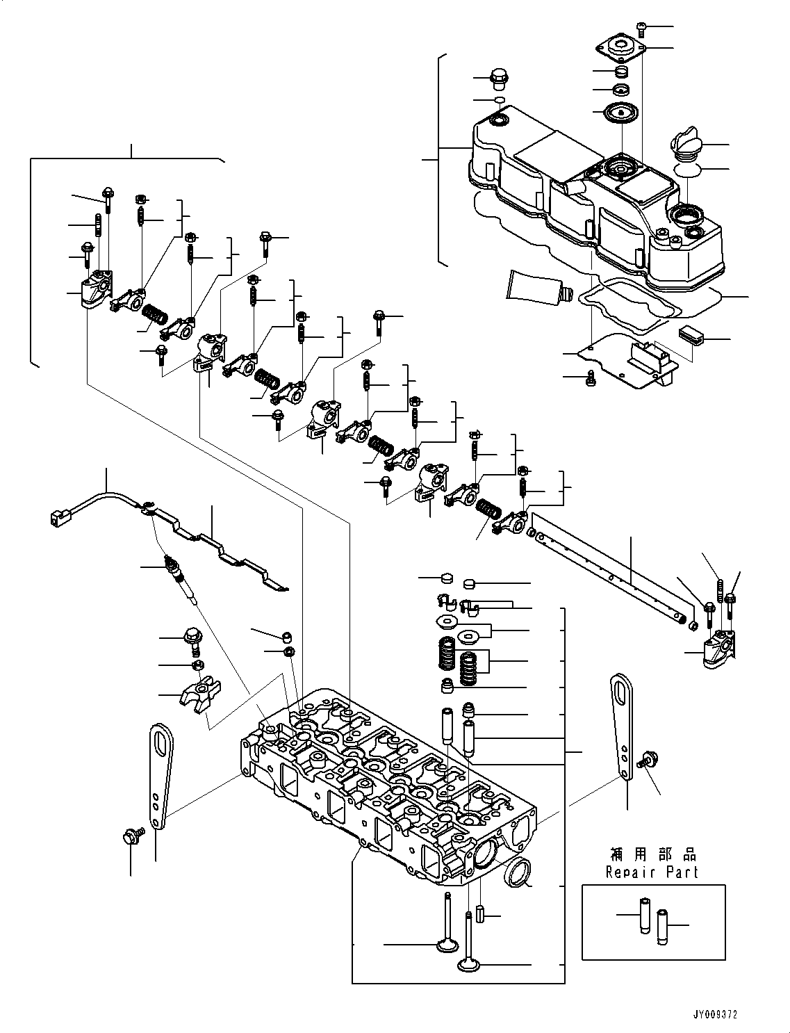 Engines Komatsu / 4D88E-6 S/N 14803-UP (For PC45MR-3/PC55MR-3)(0000171c) / Engine, Cylinder Head (#14803-)(AA01004 : A0100-001004)