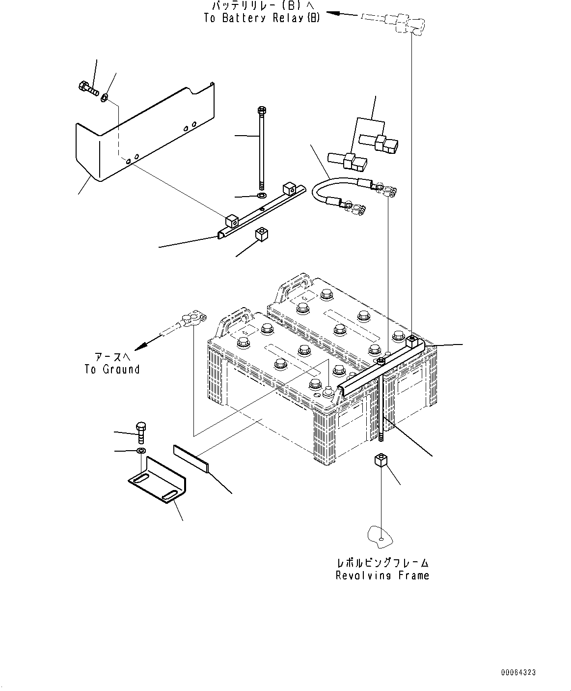 Excavators Komatsu / PC450-8 S/N 70001-UP(0000174c) / Battery (#70001-)(E003001 : E0100-002001)