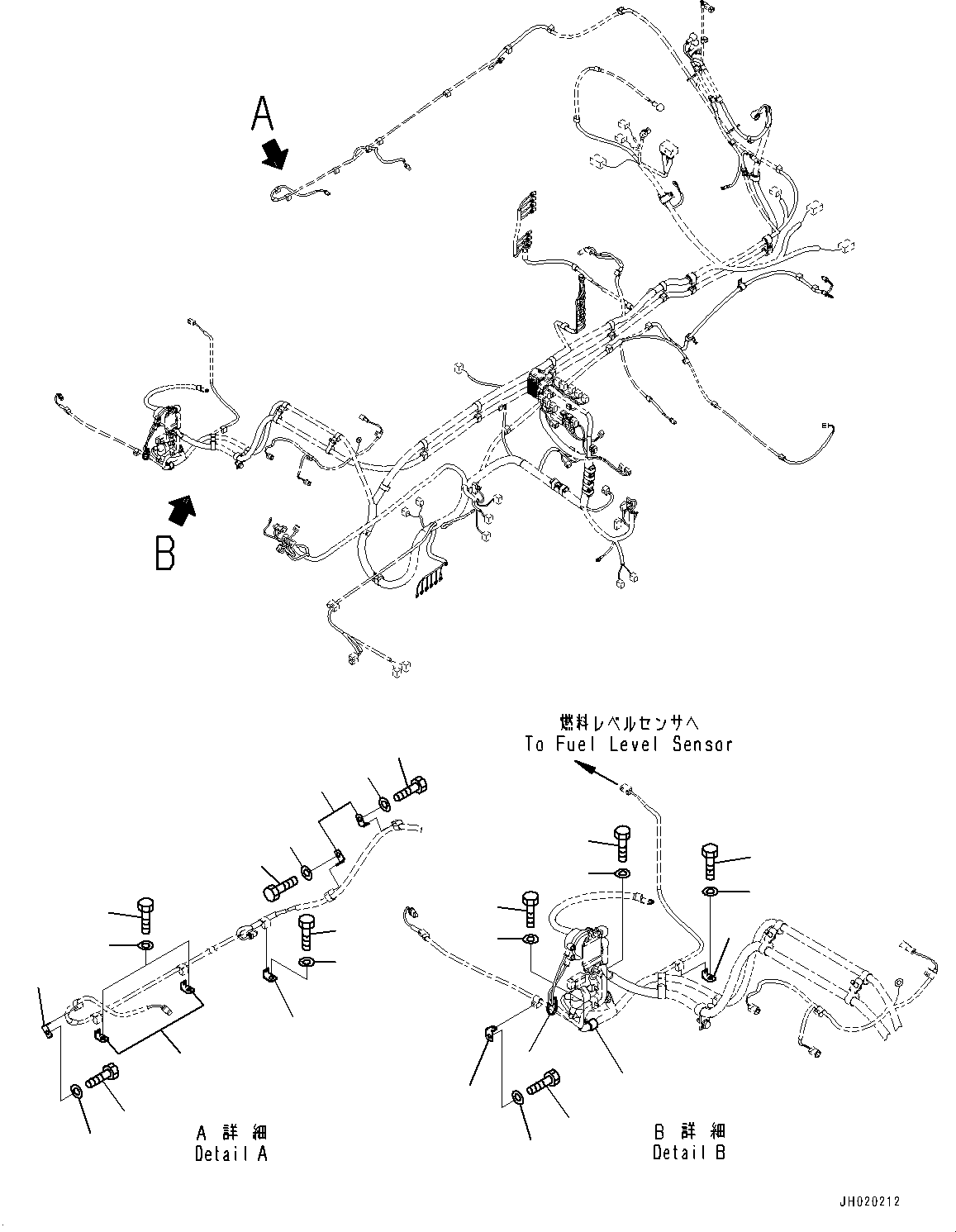 Excavators Komatsu / PC450-8 S/N 70001-UP(0000174c) / Electric Wiring Harness, Main Wiring Harness Clamp (4/4) (#70001-70217)(E004007 : E0200-001005)
