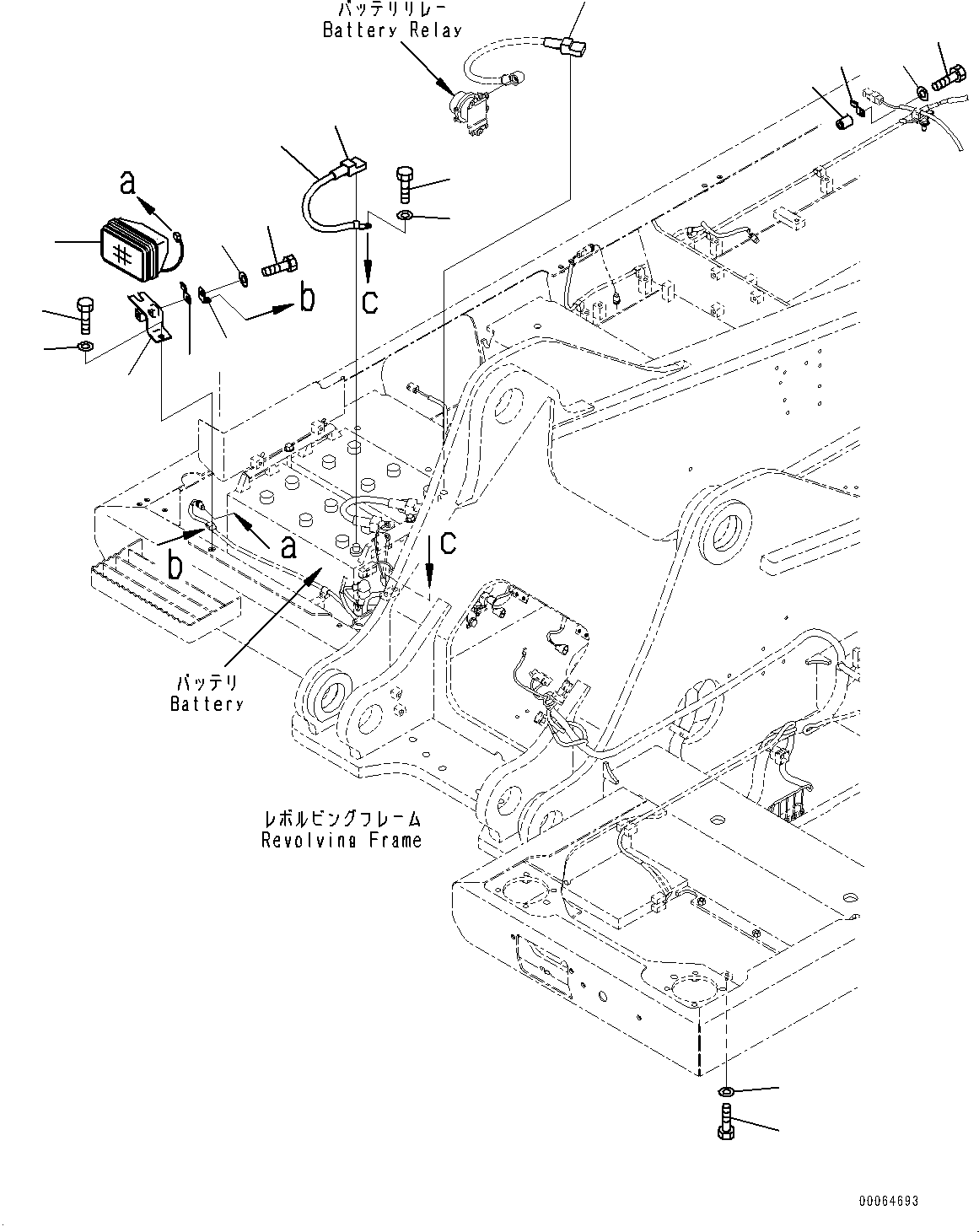 Excavators Komatsu / PC450-8 S/N 70001-UP(0000174c) / Electric Wiring Harness, Working Lamp (#70001-)(E004011 : E0200-001006)