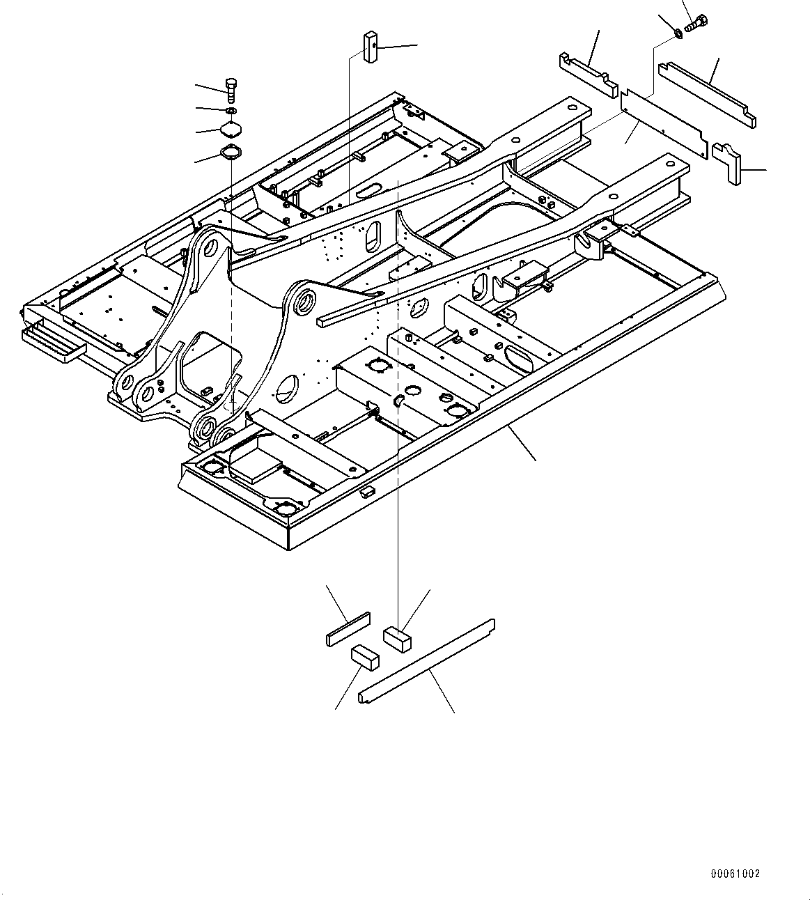 Excavators Komatsu / PC450-8 S/N 70001-UP(0000174c) / Revolving Frame, Frame and Cover (#70001-)(J001001 : J1110-001001)