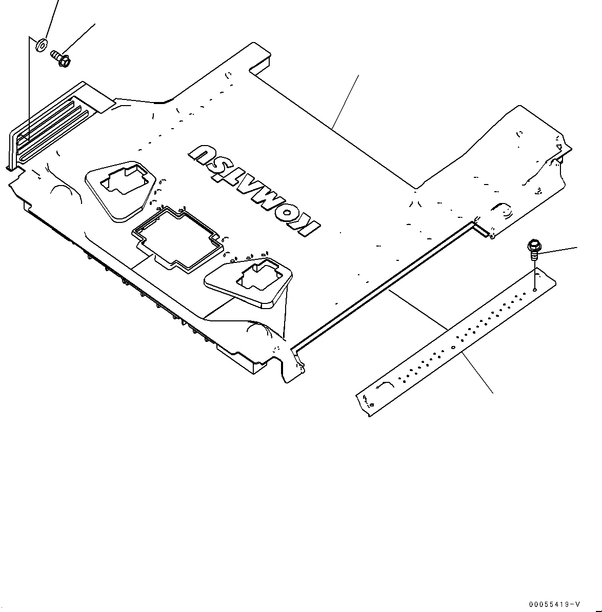 Excavators Komatsu / PC450-8 S/N 70001-UP(0000174c) / Floor Mat (#70001-)(K014001 : K0310-003001)