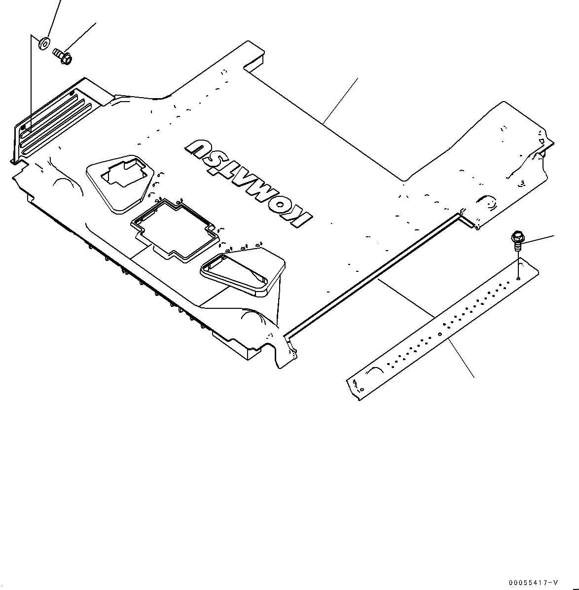 Excavators Komatsu / PC450-8 S/N 70001-UP(0000174c) / Floor Mat (#70001-)(K015001 : K0310-002001)