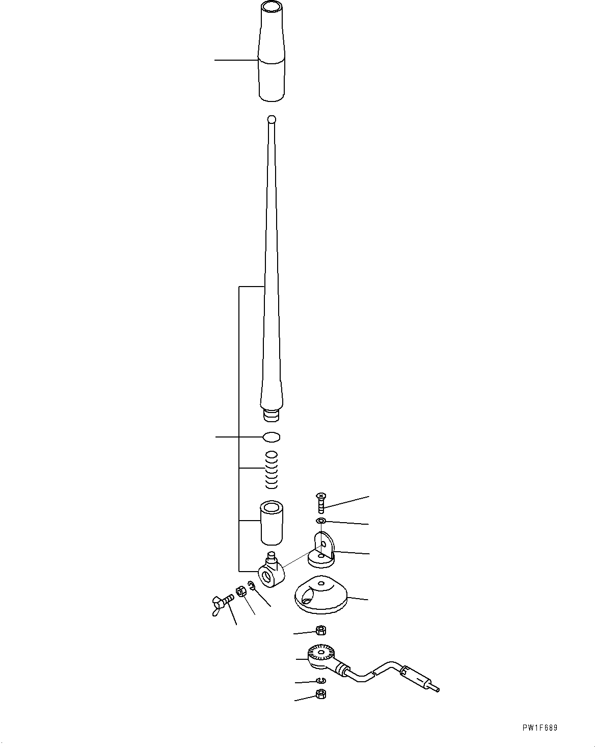 Excavators Komatsu / PC450-8 S/N 70001-UP(0000174c) / Cab, Rubber Antenna (#70001-70462)(K023012 : K1110-016008)
