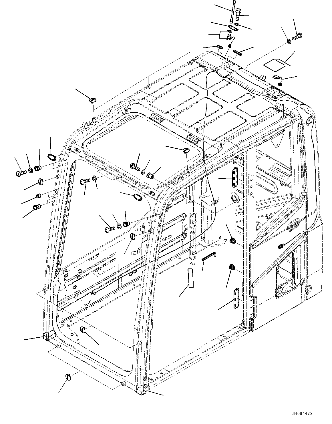 Excavators Komatsu / PC450-8 S/N 70001-UP(0000174c) / Cab, KOMTRAX Film Antenna (#71369-)(K022023 : K1110-023013A)