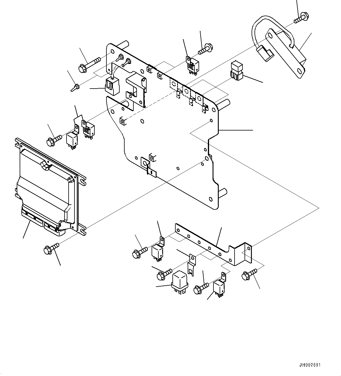 Excavators Komatsu / PC450-8 S/N 70001-UP(0000174c) / Cab, Cab In Parts, Sub Plate and Relay (#70001-71009)(K040021 : K1110-039019)