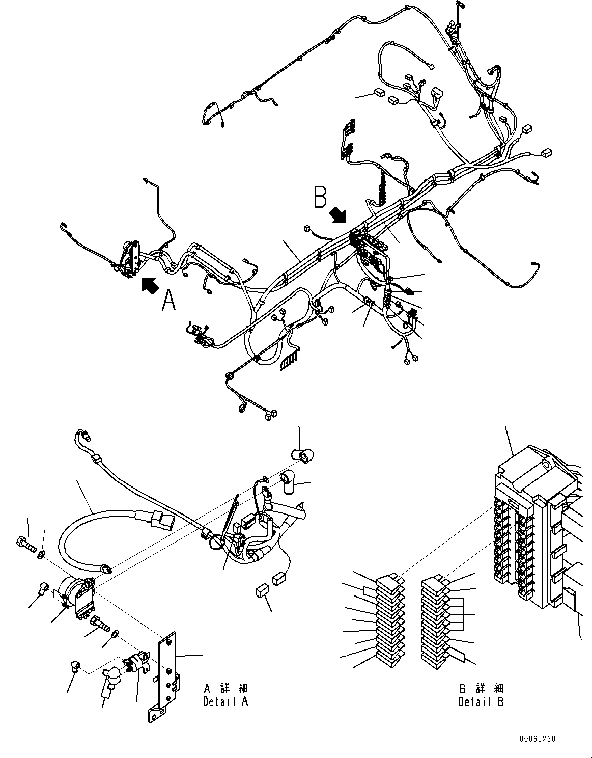 Excavators Komatsu / PC450-8 S/N 70001-UP(0000174c) / Cab, Floor, Wiring Harness (#70001-70483)(K033041 : K1110-030031)