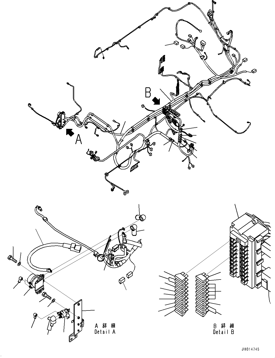 Excavators Komatsu / PC450-8 S/N 70001-UP(0000174c) / Cab, Floor, Wiring Harness (#71382-)(K034045 : K1110-029032B)