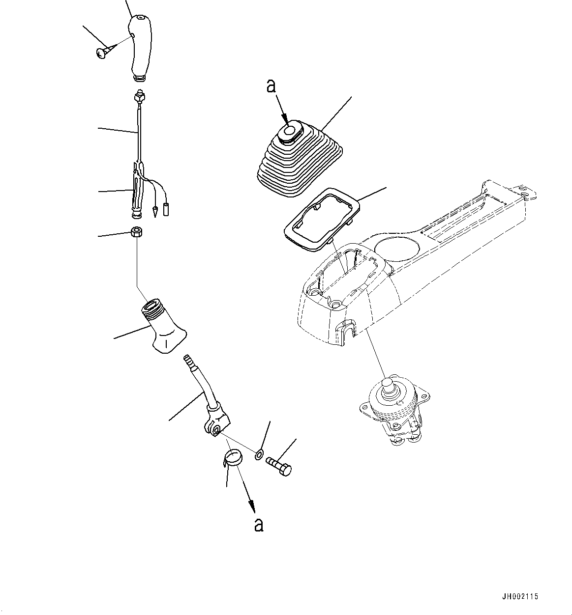 Excavators Komatsu / PC450-8 S/N 70001-UP(0000174c) / Cab, Floor, Lever, L.H. (#70195-)(K029052 : K1110-024035A)