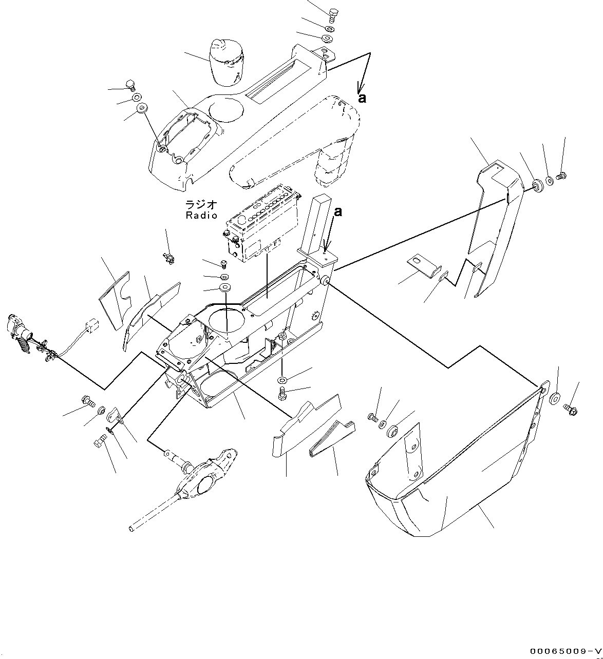 Excavators Komatsu / PC450-8 S/N 70001-UP(0000174c) / Cab, Floor, Console, L.H. (#70001-70462)(K022056 : K1110-023038)