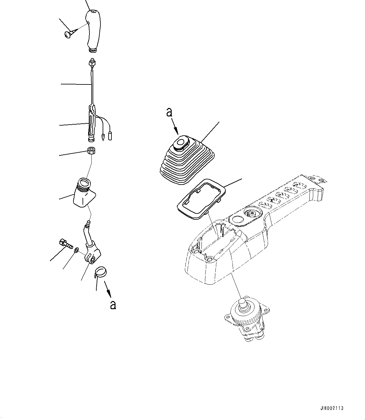 Excavators Komatsu / PC450-8 S/N 70001-UP(0000174c) / Cab, Floor, Lever, R.H. (#70001-)(K039044 : K1110-040039)
