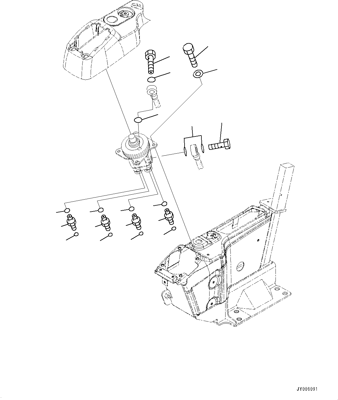 Excavators Komatsu / PC450-8 S/N 70001-UP(0000174c) / Cab, Floor, Valve, R.H. (#70001-)(K031061 : K1110-025041)