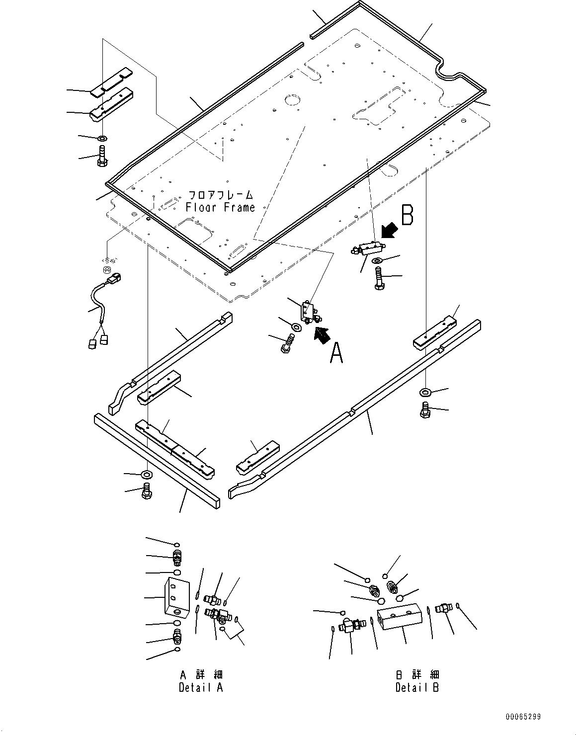 Excavators Komatsu / PC450-8 S/N 70001-UP(0000174c) / Cab, Floor, P, T Block and Seal (#70001-)(K022075 : K1110-023053)