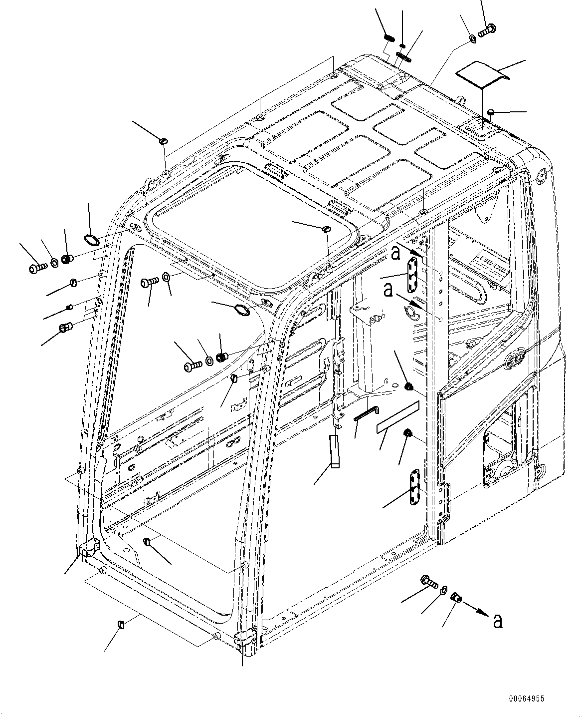 Excavators Komatsu / PC450-8 S/N 70001-UP(0000174c) / Cab, Plug and Outside Seal (#70001-)(K026022 : K1110-013013)