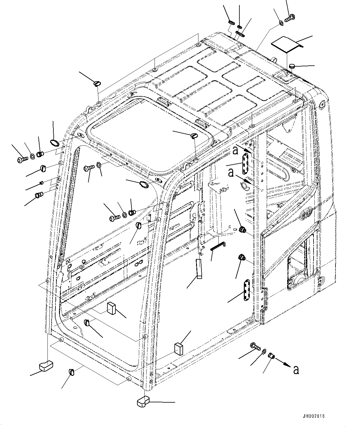 Excavators Komatsu / PC450-8 S/N 70001-UP(0000174c) / Cab, Plug and Outside Seal (#70218-)(K024020 : K1110-015012A)