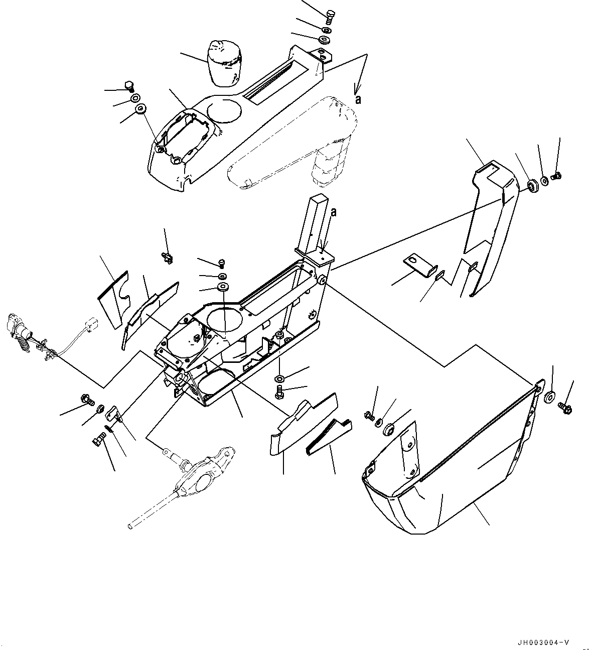 Excavators Komatsu / PC450-8 S/N 70001-UP(0000174c) / Cab, Floor, Console, L.H. (#70001-70234)(K029055 : K1110-024038)