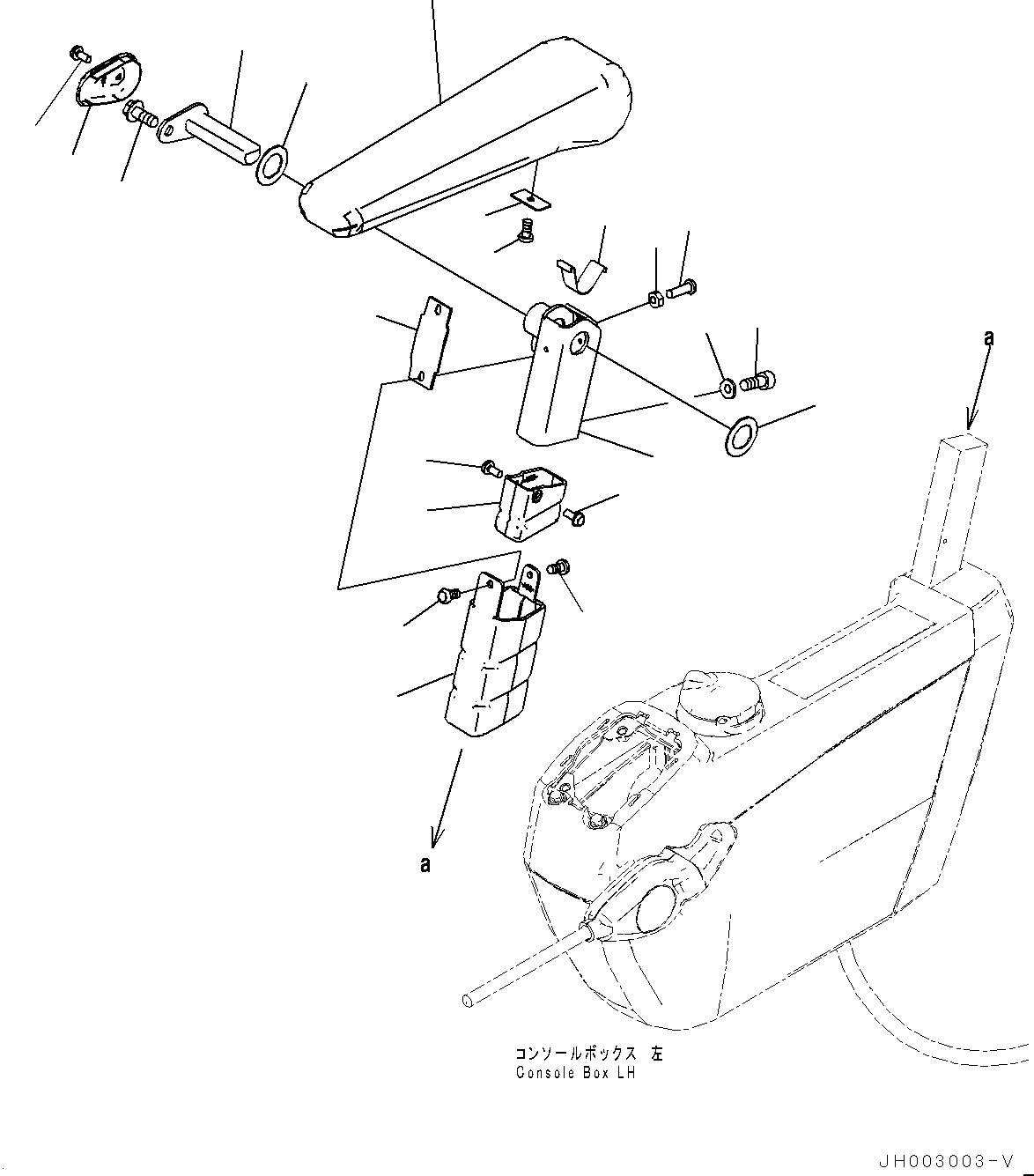 Excavators Komatsu / PC450-8 S/N 70001-UP(0000174c) / Cab, Floor, Armrest, L.H. (#70001-)(K042045 : K1110-043039)