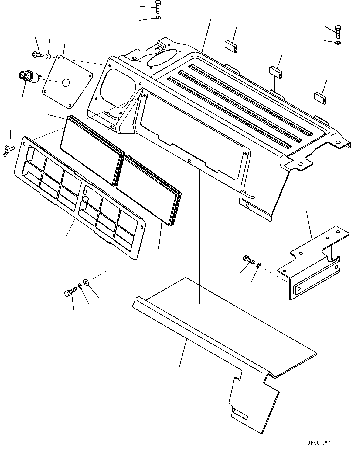 Excavators Komatsu / PC450-8 S/N 70001-UP(0000174c) / Cab, Cab In Parts, Luggage Plate (#70484-)(K028027 : K1110-020016A)
