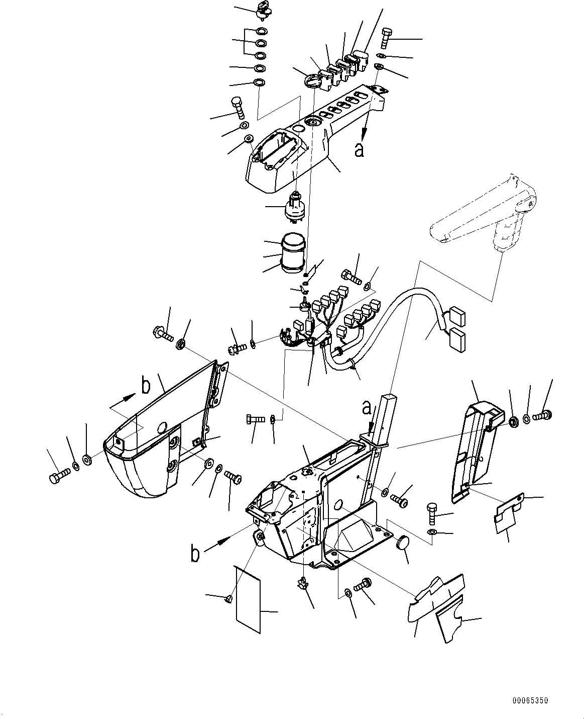Excavators Komatsu / PC450-8 S/N 70001-UP(0000174c) / Cab, Floor, Console, R.H. (#70001-)(K030064 : K1110-019043)