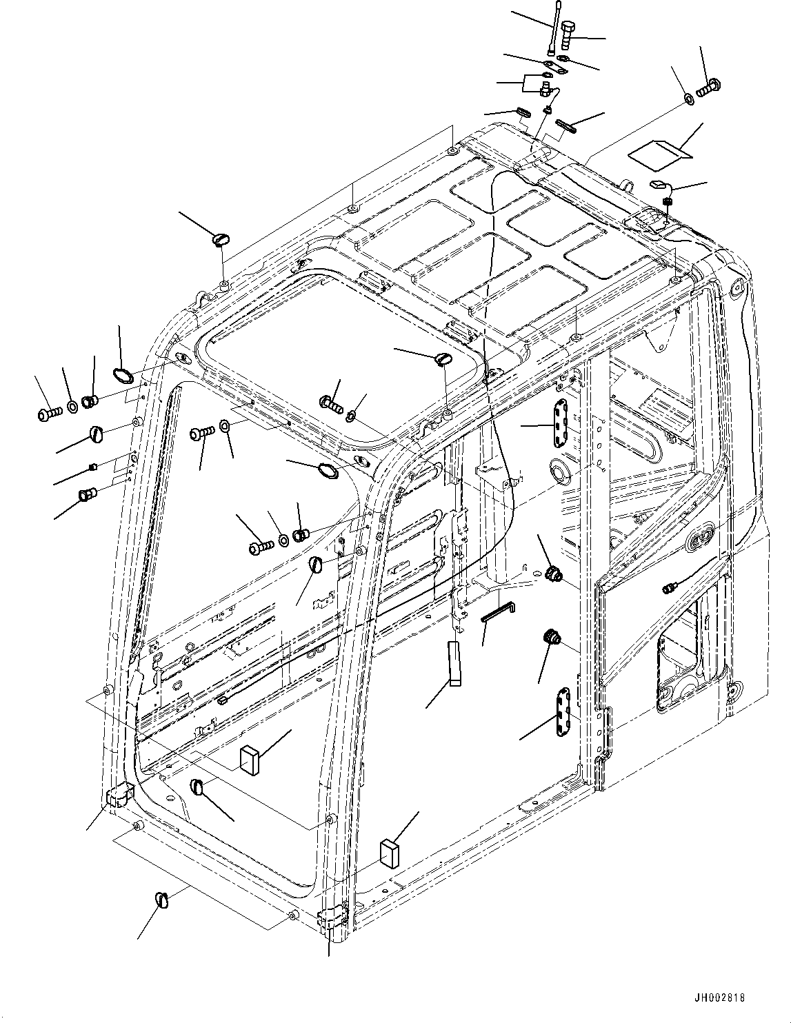 Excavators Komatsu / PC450-8 S/N 70001-UP(0000174c) / Cab, KOMTRAX Film Antenna (#70218-71368)(K031020 : K1110-025012A)