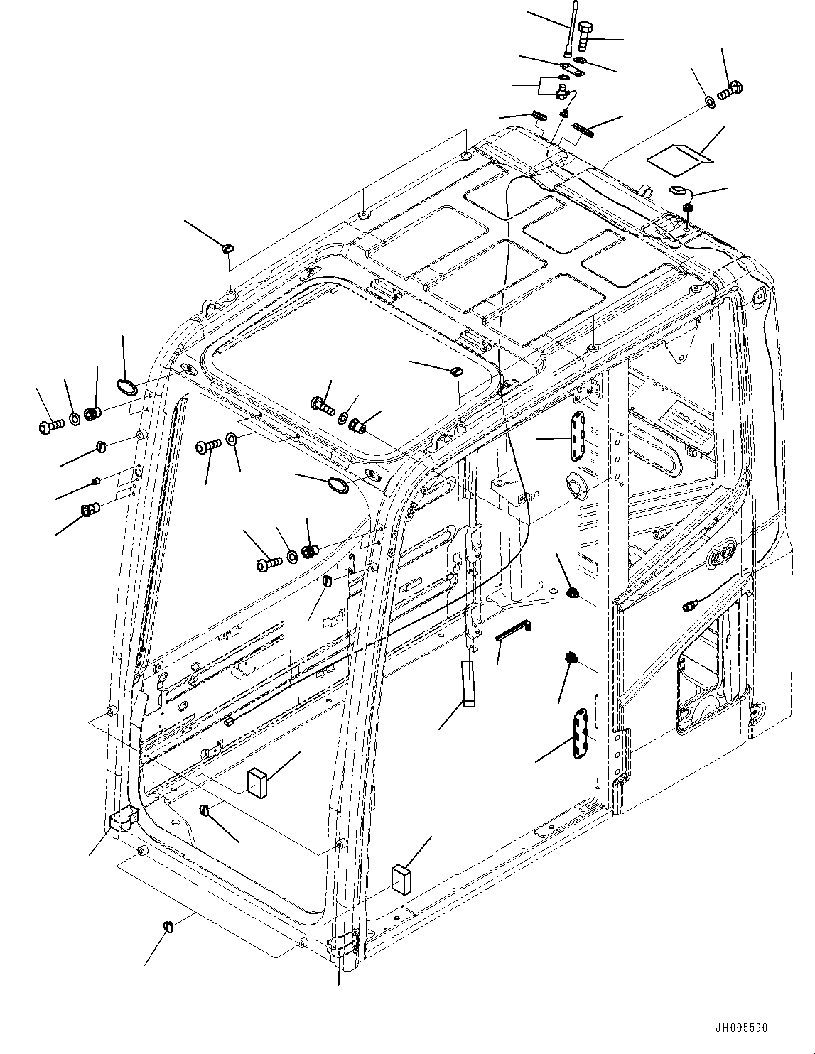 Excavators Komatsu / PC450-8 S/N 70001-UP(0000174c) / Cab, KOMTRAX Film Antenna (#70001-)(K047013 : K1110-051012)