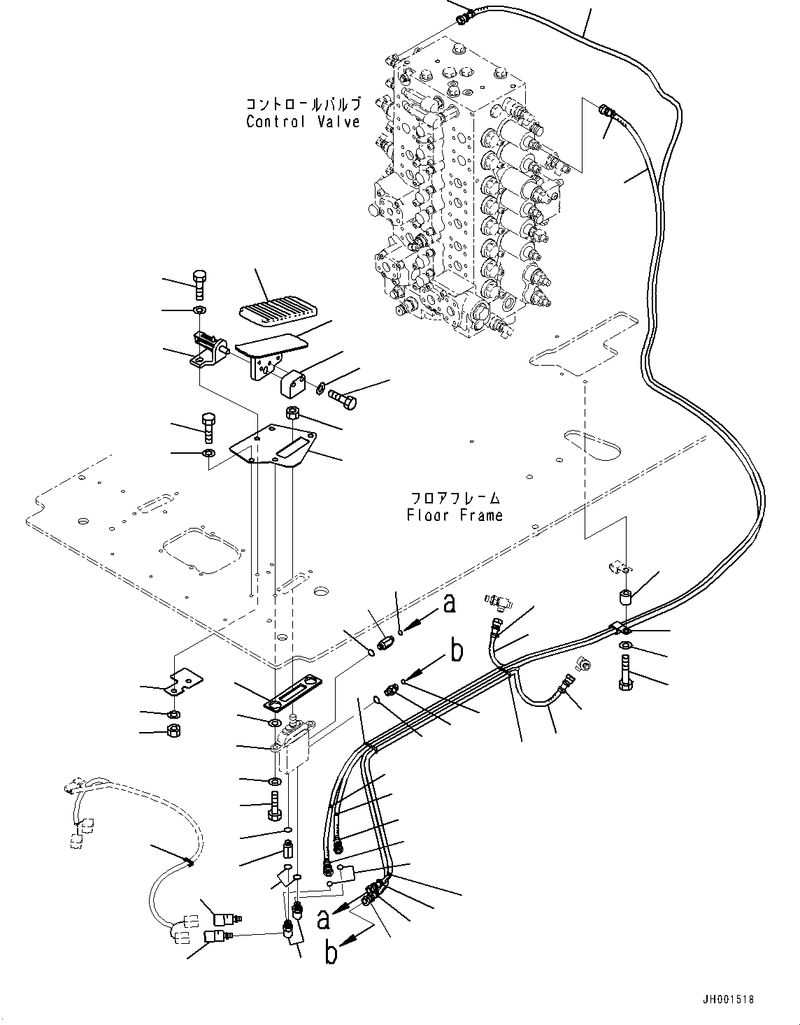 Excavators Komatsu / PC450-8 S/N 70001-UP(0000174c) / Cab, Floor, 2nd Attachment Control (#70001-)(K029041 : K1110-024028)