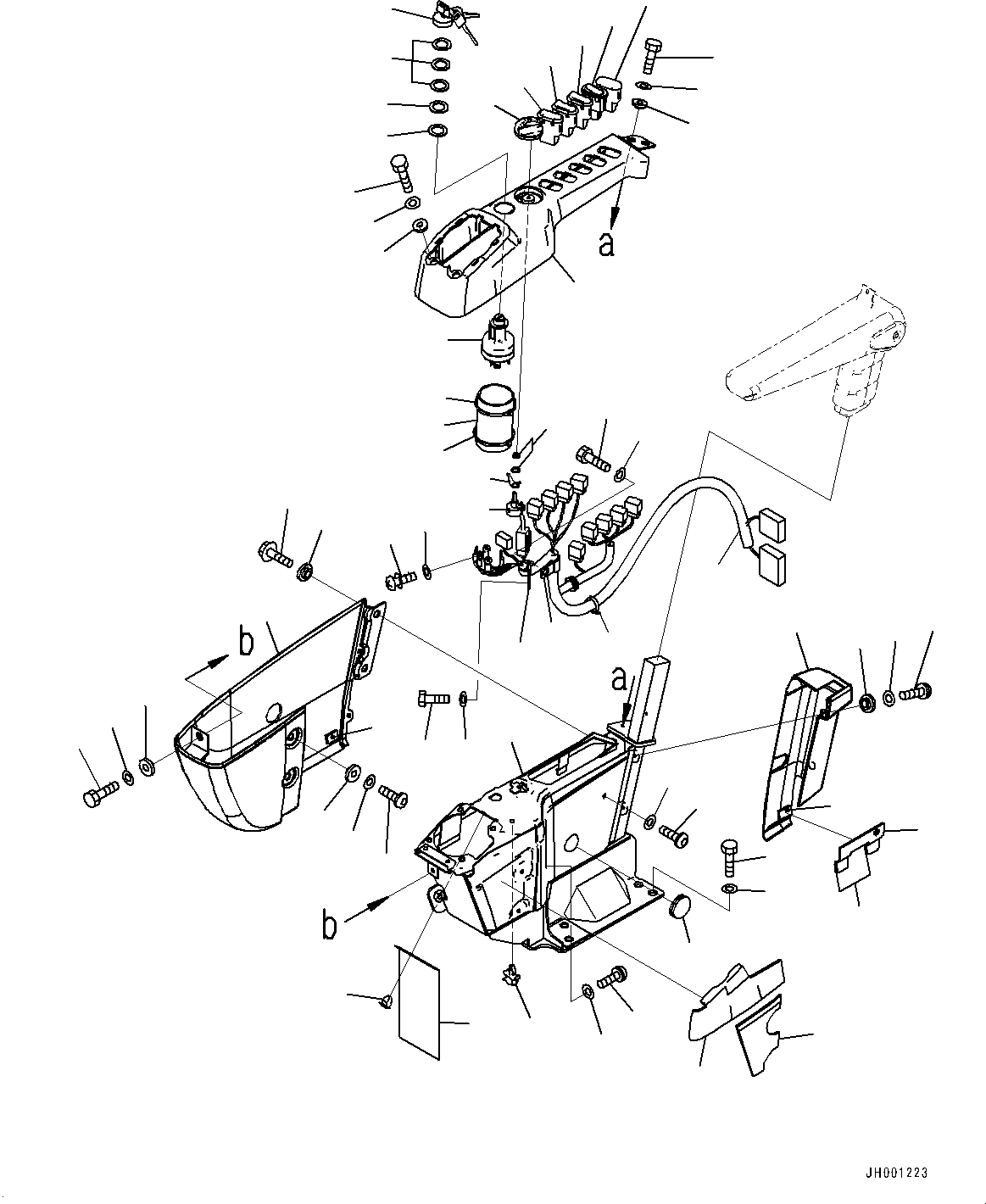 Excavators Komatsu / PC450-8 S/N 70001-UP(0000174c) / Cab, Floor, Console, R.H. (#70001-)(K034058 : K1110-029044)
