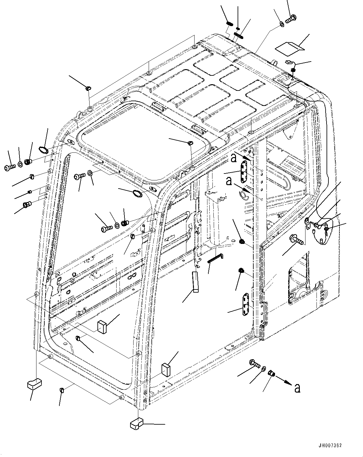 Excavators Komatsu / PC450-8 S/N 70001-UP(0000174c) / Cab, Plug Bolt and Antenna (#70001-)(K040014 : K1110-039012)