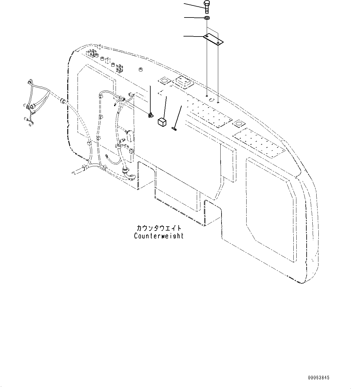 Excavators Komatsu / PC450-8R S/N 75001-UP(0000175c) / Rearview Camera (#75001-75164)(E015001 : E0450-003001)